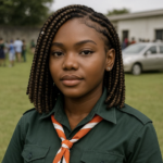 Jeune fille scout AEEECI - Association des Eclaireurs et Eclaireuses Evangeliques de Côte d'Ivoire