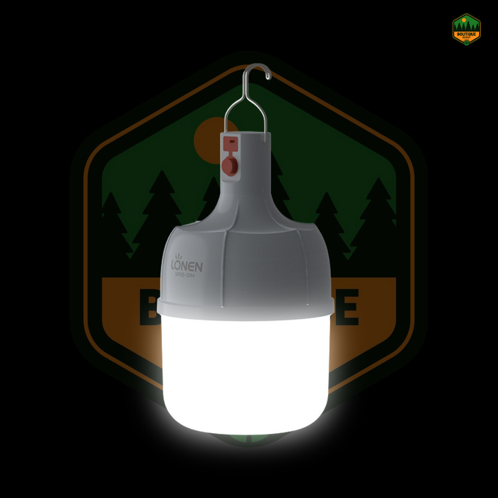 Lanterne de Camping LONEN 38W – LED Blanche, Rechargeable & Étanche (IP65)